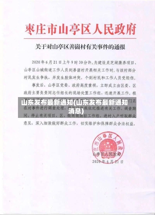 山东发布最新通知(山东发布最新通知消息)-第3张图片