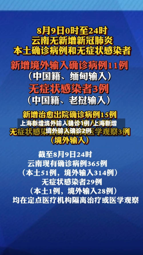 上海新增境外输入确诊1例/上海新增境外输入确诊2例