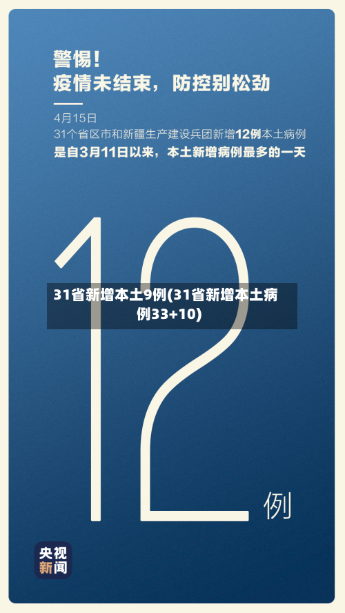 31省新增本土9例(31省新增本土病例33+10)
