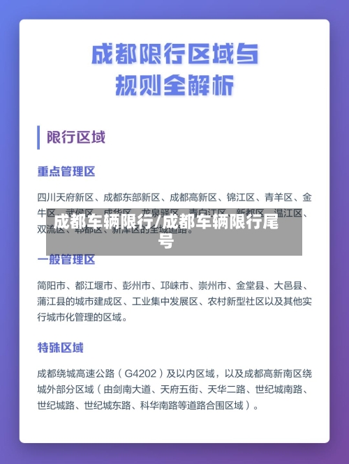 成都车辆限行/成都车辆限行尾号