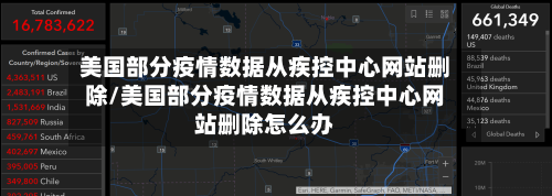 美国部分疫情数据从疾控中心网站删除/美国部分疫情数据从疾控中心网站删除怎么办