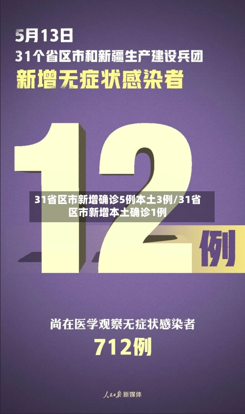 31省区市新增确诊5例本土3例/31省区市新增本土确诊1例