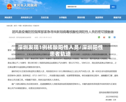 深圳发现1例核酸阳性人员/深圳阳性患者轨迹-第2张图片