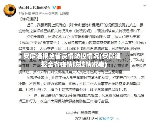安徽通报全省疫情防控情况(安徽通报全省疫情防控情况表)-第2张图片