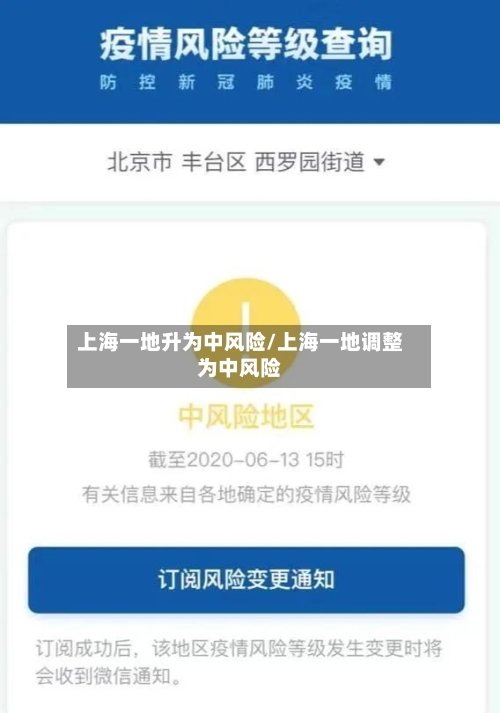 上海一地升为中风险/上海一地调整为中风险-第3张图片