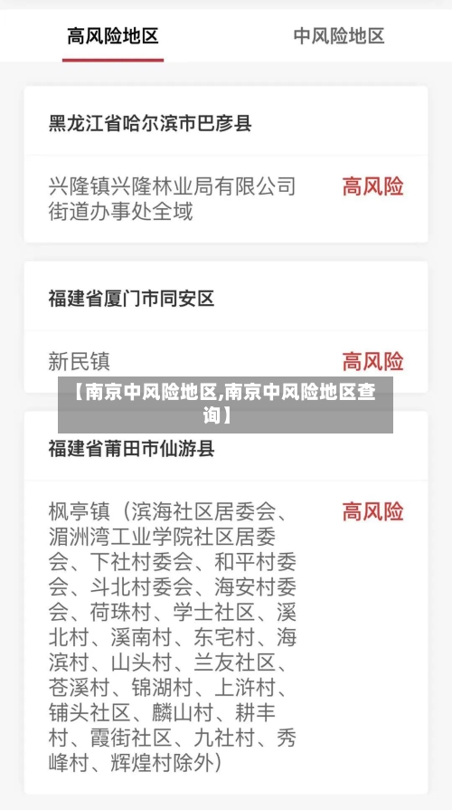【南京中风险地区,南京中风险地区查询】-第3张图片