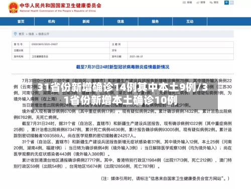 31省份新增确诊14例其中本土9例/31省份新增本土确诊10例-第2张图片