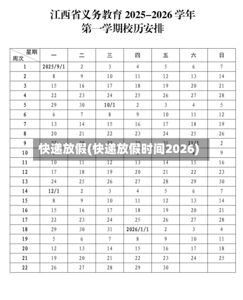 快递放假(快递放假时间2026)-第2张图片