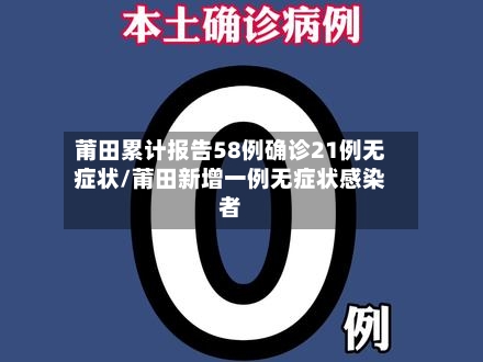 莆田累计报告58例确诊21例无症状/莆田新增一例无症状感染者-第3张图片