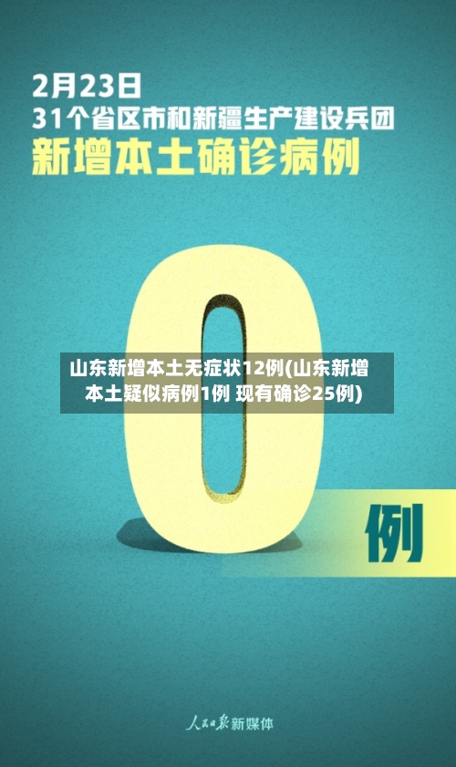 山东新增本土无症状12例(山东新增本土疑似病例1例 现有确诊25例)-第2张图片