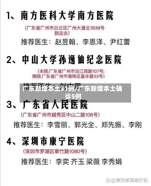广东新增本土31例/广东新增本土确 诊5例-第2张图片