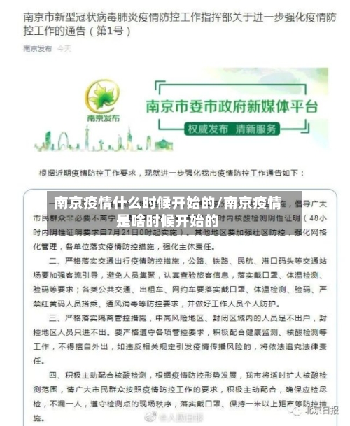 南京疫情什么时候开始的/南京疫情是啥时候开始的-第2张图片