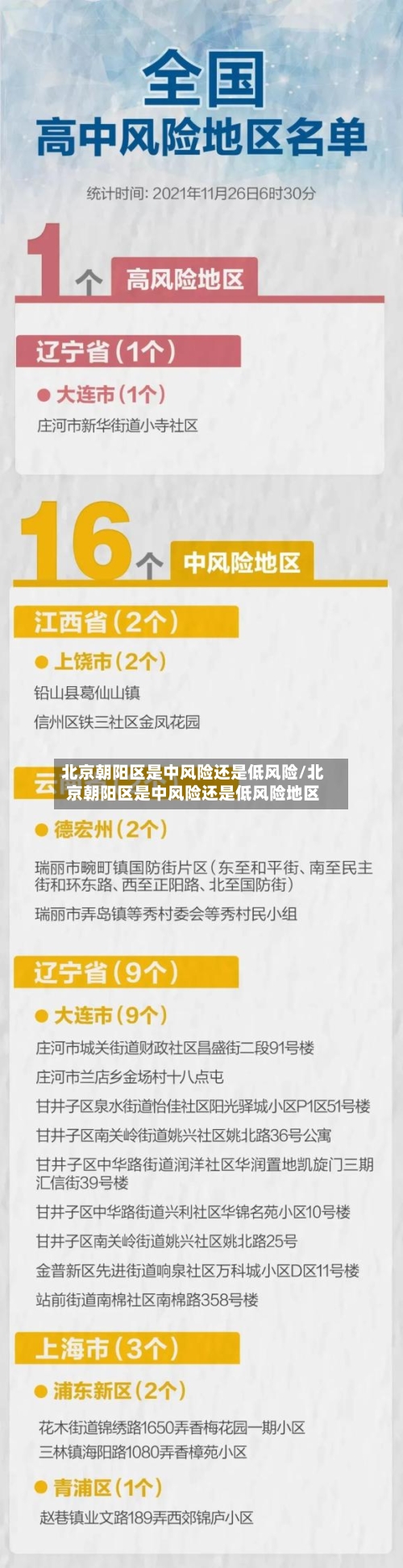 北京朝阳区是中风险还是低风险/北京朝阳区是中风险还是低风险地区