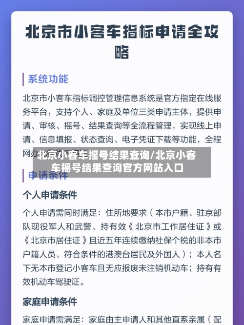 北京小客车摇号结果查询/北京小客车摇号结果查询官方网站入口