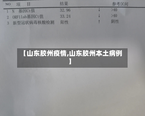 【山东胶州疫情,山东胶州本土病例】