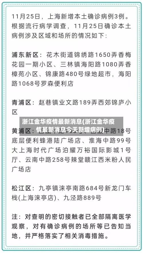 浙江金华疫情最新消息(浙江金华疫情最新消息今天新增病例)-第2张图片