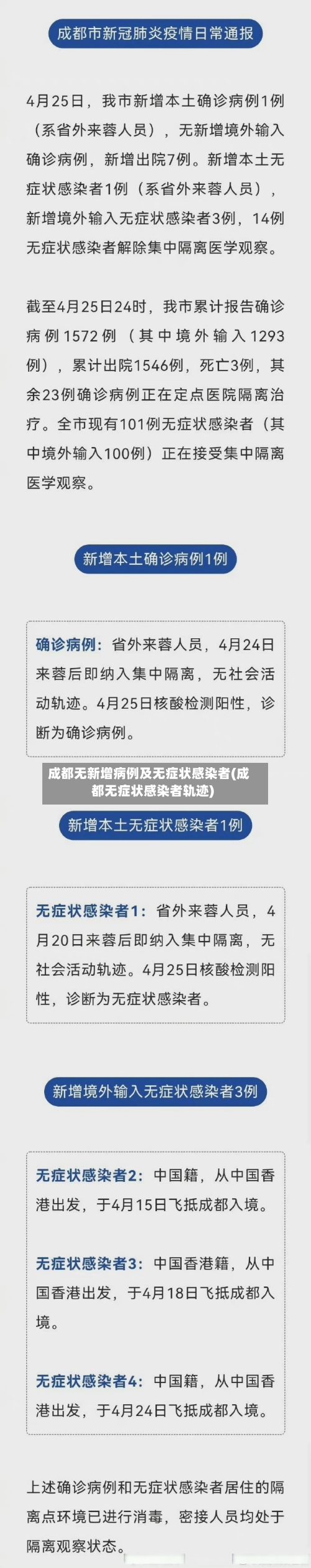 成都无新增病例及无症状感染者(成都无症状感染者轨迹)