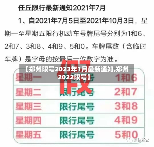 【郑州限号2023年1月最新通知,郑州2022限号】-第2张图片