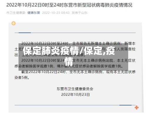保定肺炎疫情/保定,疫情