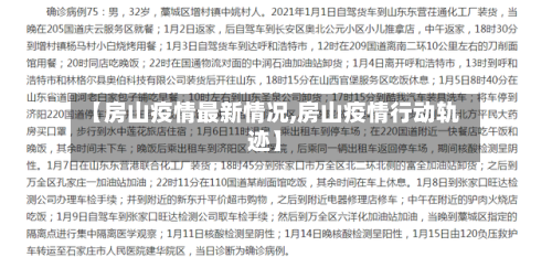 【房山疫情最新情况,房山疫情行动轨迹】