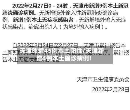 天津昨增45例本土阳性/天津新增4例本土确诊病例!-第3张图片