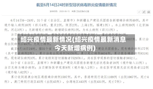 绍兴疫情最新情况(绍兴疫情最新消息今天新增病例)