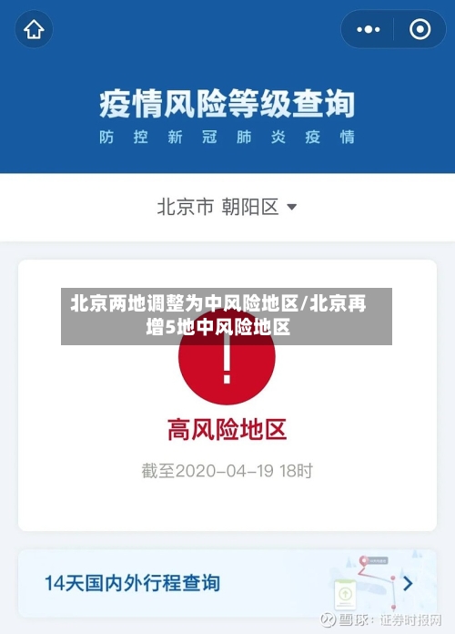 北京两地调整为中风险地区/北京再增5地中风险地区-第2张图片