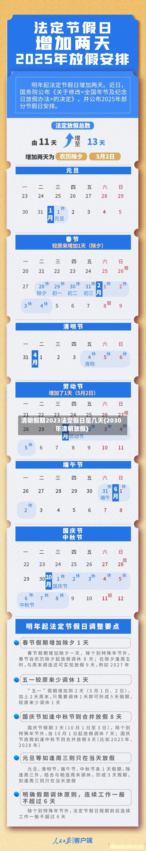 清明假期2023法定假日是几天(2030年清明放假)-第3张图片