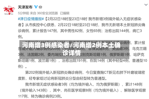 河南增3例感染者/河南增2例本土确诊详情