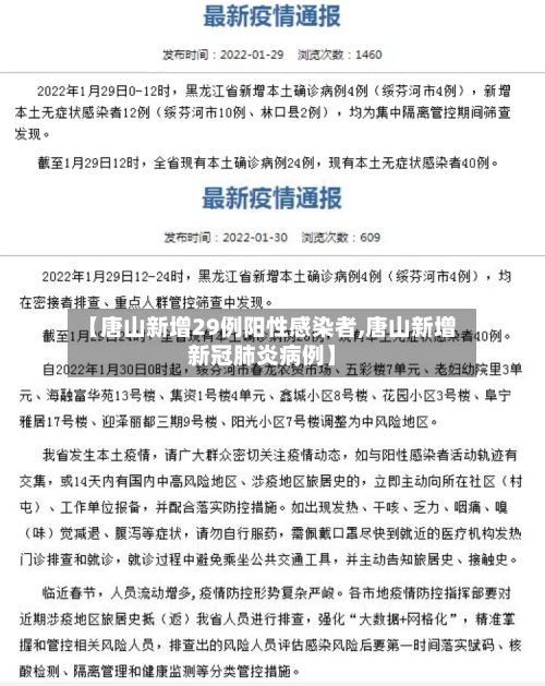 【唐山新增29例阳性感染者,唐山新增新冠肺炎病例】