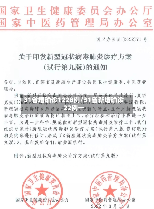31省增确诊1228例/31省新增确诊22例一-第3张图片
