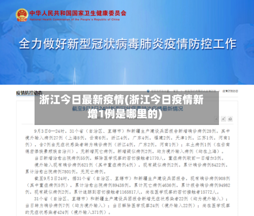 浙江今日最新疫情(浙江今日疫情新增1例是哪里的)-第3张图片