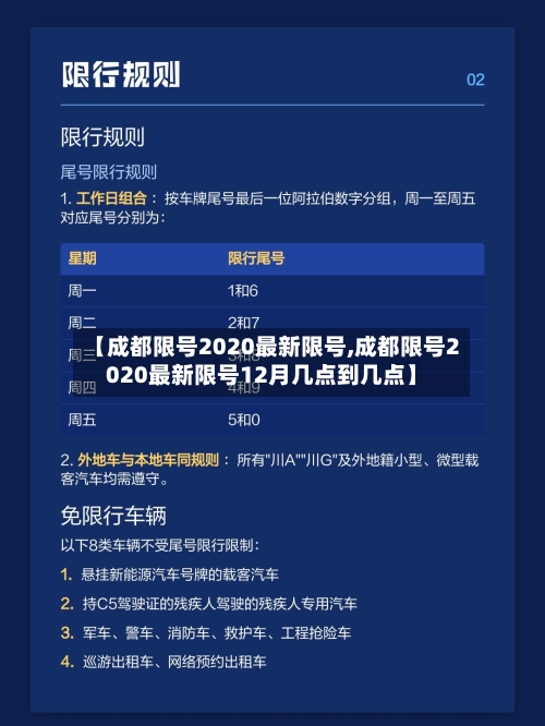 【成都限号2020最新限号,成都限号2020最新限号12月几点到几点】-第3张图片