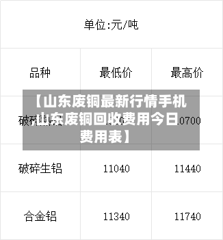 【山东废铜最新行情手机,山东废铜回收费用今日费用表】