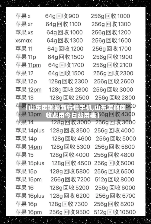 【山东废铜最新行情手机,山东废铜回收费用今日费用表】-第2张图片