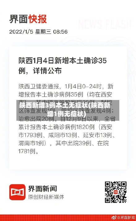 陕西新增3例本土无症状(陕西新增1例无症状)-第2张图片