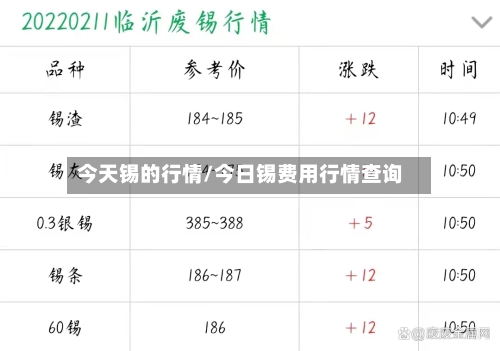 今天锡的行情/今日锡费用行情查询