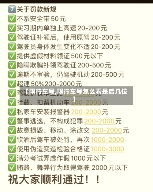 【限行车号,限行车号怎么看是后几位】