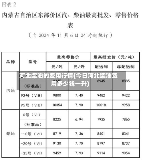 河北柴油的费用行情(今日河北柴油费用多少钱一升)-第3张图片