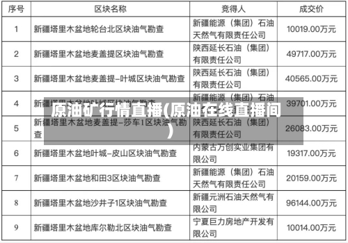 原油矿行情直播(原油在线直播间)