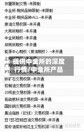提供中金所的深度行情/中金所产品-第2张图片