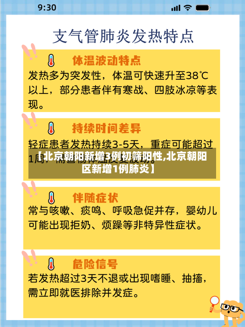 【北京朝阳新增3例初筛阳性,北京朝阳区新增1例肺炎】