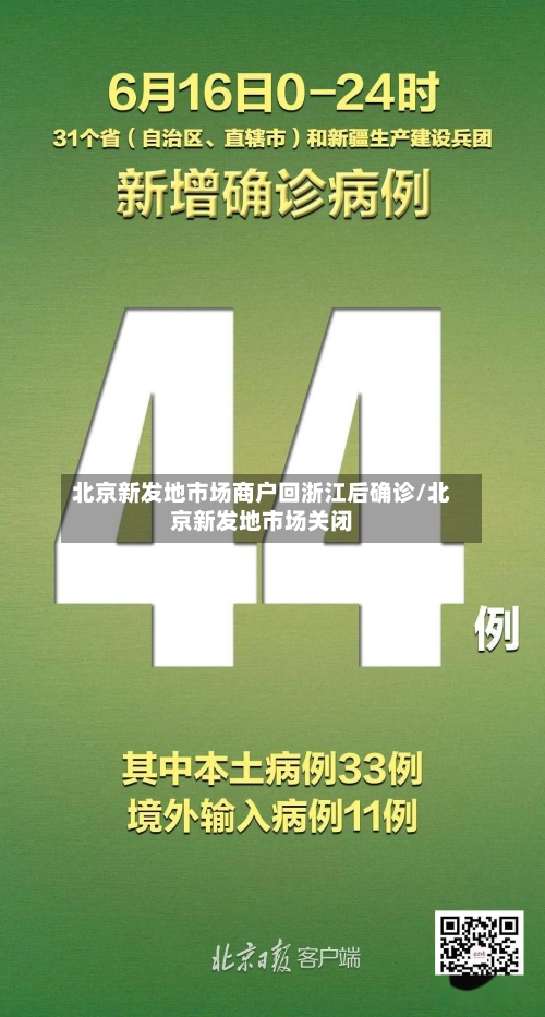 北京新发地市场商户回浙江后确诊/北京新发地市场关闭