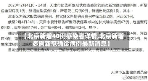 【北京新增40例感染者详情,北京新增多例新冠确诊病例最新消息】