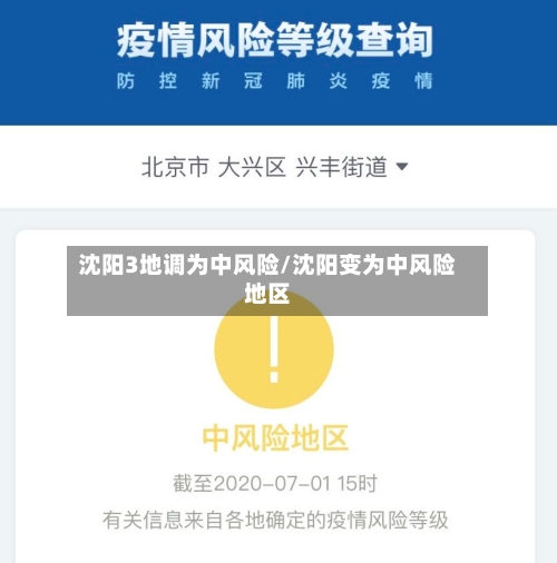 沈阳3地调为中风险/沈阳变为中风险地区-第3张图片