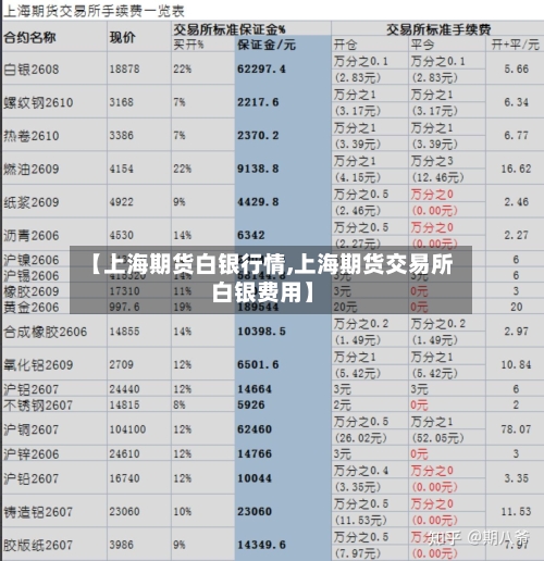 【上海期货白银行情,上海期货交易所白银费用】-第3张图片