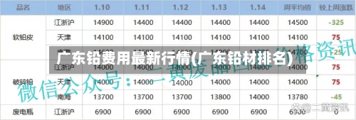 广东铅费用最新行情(广东铅材排名)