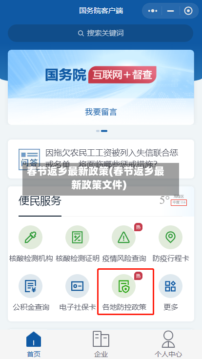 春节返乡最新政策(春节返乡最新政策文件)