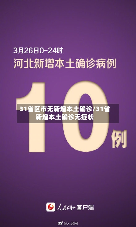 31省区市无新增本土确诊/31省新增本土确诊无症状-第2张图片