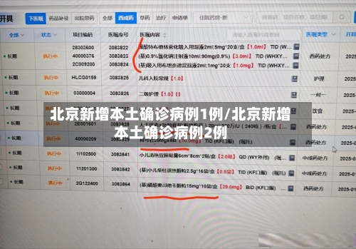 北京新增本土确诊病例1例/北京新增本土确诊病例2例
